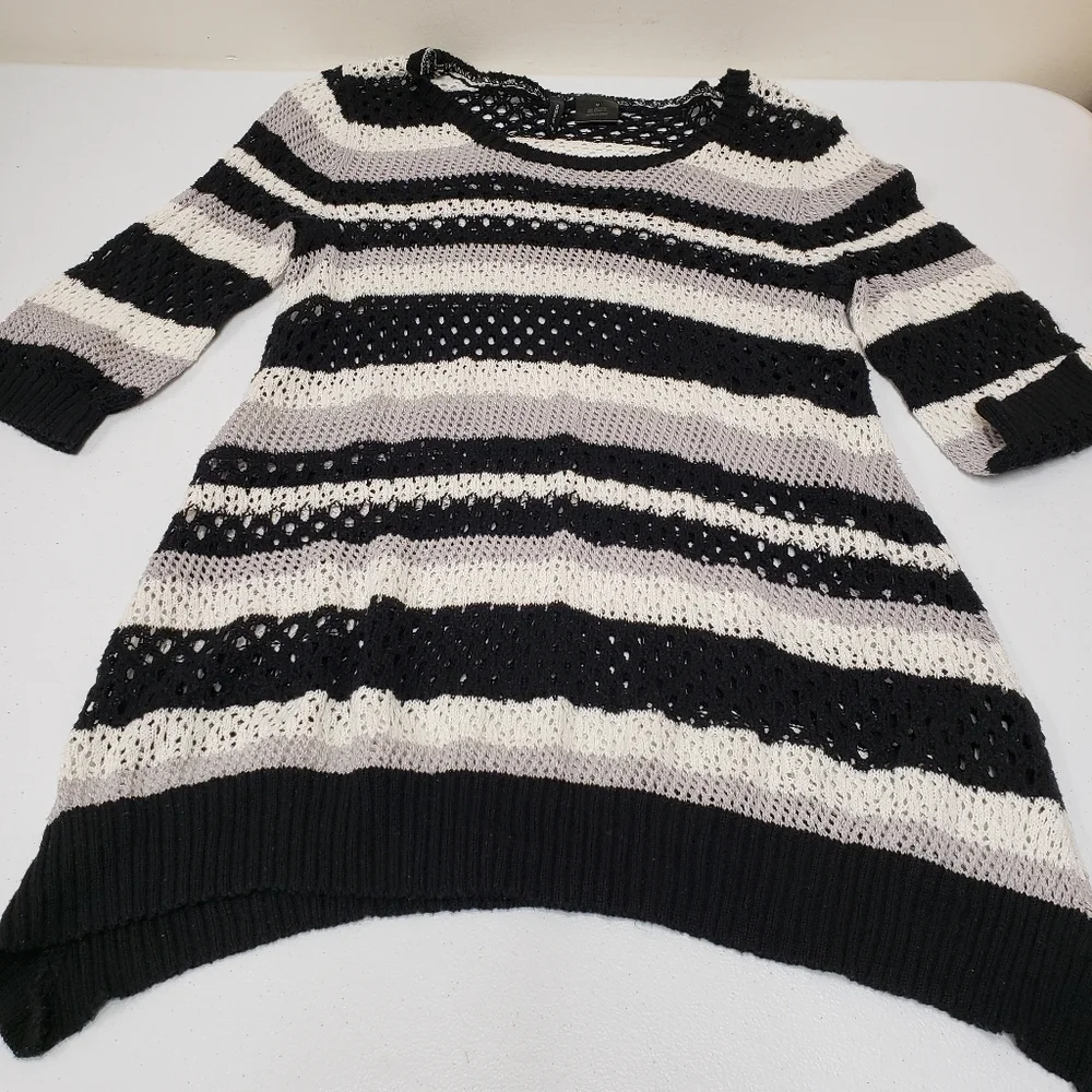 New Directions Womens Striped Sweater Top Size Medium - Picture 6 of 6